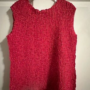 Vibrant Pink Sleeveless Kids Top